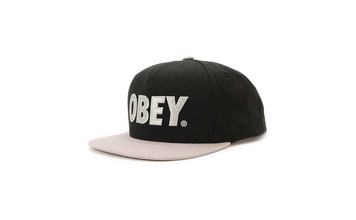 Obey (Obey The City Black & Silver Snapback Hat)